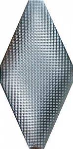 Плитка Adex ADNE8124 Rombo Acolchado Micro Platino 10x20 рельефная