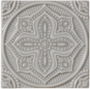 Декоративный элемент Adex ADST4073 Relieve Mandala Planet Graystone 14,8x14,8 глянцевый