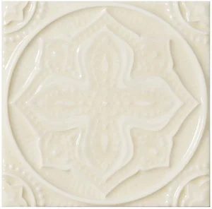 Декоративный элемент Adex ADST4097 Relieve Mandala Planet Almond 14,8x14,8 глянцевый
