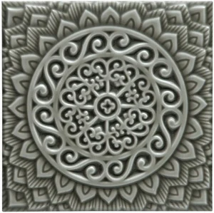 Декоративный элемент Adex ADST4101 Relieve Mandala Universe Eucalyptus 14,8x14,8 глянцевый