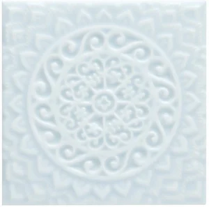 Декоративный элемент Adex ADST4102 Relieve Mandala Universe Ice Blue 14,8x14,8 глянцевый