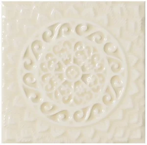 Декоративный элемент Adex ADST4103 Relieve Mandala Universe Almond 14,8x14,8 глянцевый