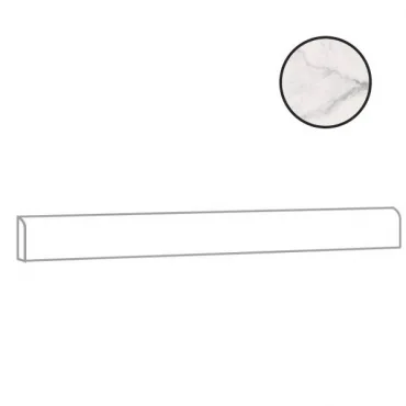 Бордюр Alfalux Canova Pro Luni Battiscopa Lucido Rett T222456 7,5x90 полированный