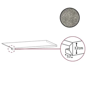 Ступень Alfalux Pietre Pure Bagnolo Angolo Gradone Costa Dx Ret. 7331787 33,3x120 матовая