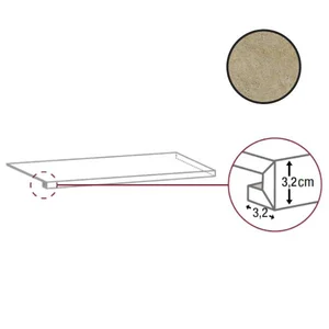 Ступень Alfalux Pietre Pure Borgogna Angolo Gradone Costa Dx Ret. 7331807 33,3x120 матовая