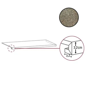 Ступень Alfalux Pietre Pure Piasentina Angolo Gradone Costa Dx Ret. 7331717 33,3x120 матовая