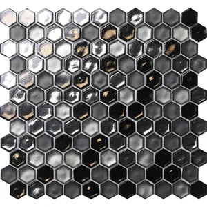 Мозаика Alma Mosaic Glamour AHX-02 Cordoba Grey 27,4x29,2 глянцевая