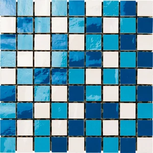 Мозаика Alta Cristal Mosaico Blu/Azzurro/Bianco 30x30 глянцевая