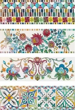 Декоративный элемент Alta Cristall Decoro Dress Mix 20x60 глянцевый