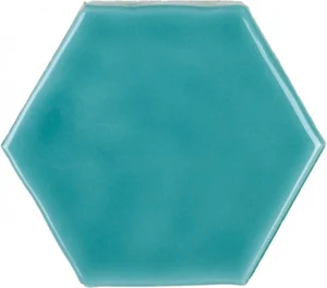 Плитка Amadis Art Deco Glossy on Mesh Aqua Marine 7,9x9,1 глянцевая