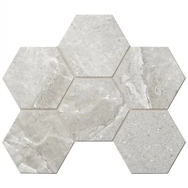 Мозаика Ametis By Estima Kailas Grey Hexagon KA01 Непол.Рект. 25x28,5 матовая