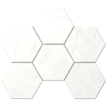 Мозаика Ametis By Estima Marmulla Ivory Hexagon MA00 Неполир./Полир. 25x28,5 матовая