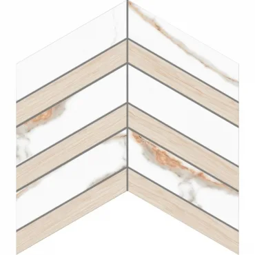 Мозаика Ametis By Estima Selection Pine SM03/SI03 Chevron Неполированная 37,5x29x10 67303 29x37,5