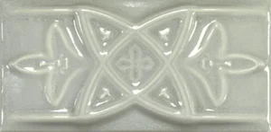 Бордюр Amadis Antique Crackle Cenefa Relieve Greengrey Crack 7,5x15 глянцевый