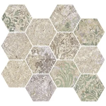 Мозаика Aparici Bohemian Blend Natural Mos Hex 28x30 матовая