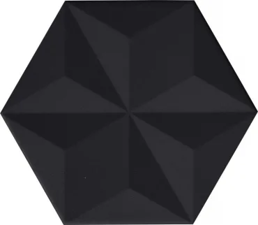 Керамогранит Aparici Chaplin Black Vela Hexagon 25x29 структурированный