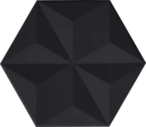 Керамогранит Aparici Chaplin Black Vela Hexagon 25x29 структурированный