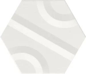 Керамогранит Aparici Chaplin White Chic Hexagon 25x29 структурированный