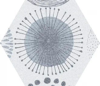 Tex Grey Pattern Hexagon Natural