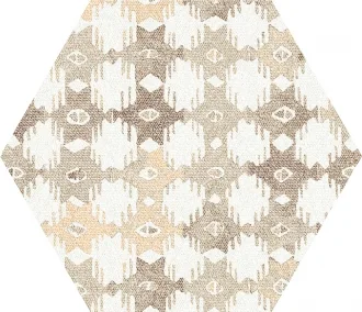 Tex Ivory Pattern Hexagon Natural
