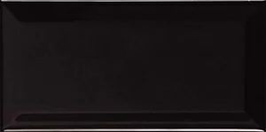 Плитка APE Biselado Negro Brillo 10x20 глянцевая