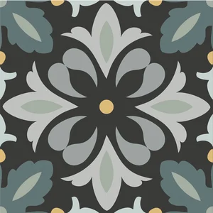 Керамогранит APE Dahlia Daisy Night 15x15 матовый
