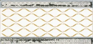 Бордюр APE Lord Cenefa Delis Blanco Silver 10x20 глянцевый