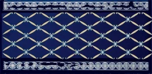 Бордюр APE Lord Cenefa Delis Cobalto Silver 10x20 глянцевый
