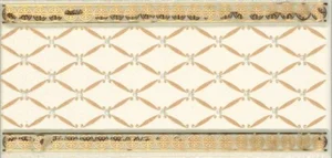 Бордюр APE Lord Cenefa Delis Marfil Gold 10x20 глянцевый