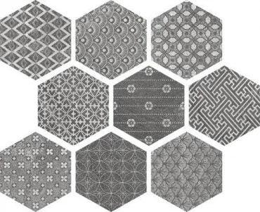 Декоративный элемент APE Soft Hexagon Kendo Mix Grey 23x26 матовый