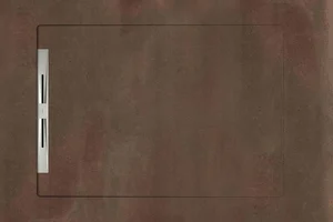 Душевой поддон из керамогранита Aquanit Cosmo Copper Slope Line 90x135 матовый