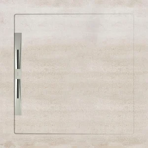 Душевой поддон из керамогранита Aquanit Cosmo White Slope Line 90x90 матовый