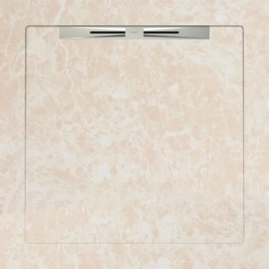 Душевой поддон из керамогранита Aquanit Emprador Light Beige Slope Line 90x90 матовый
