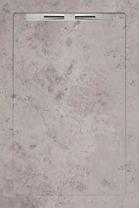 Душевой поддон из керамогранита Aquanit Fibre Grey Slope Line 80x120 матовый