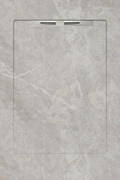 Душевой поддон из керамогранита Aquanit Fiori Di Pesca White Slope Line 90x135 матовый