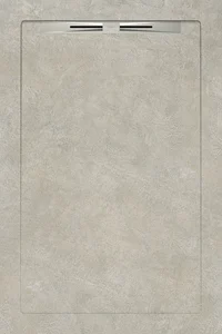 Душевой поддон из керамогранита Aquanit Geometrics Taupe Slope Line 80x120 матовый
