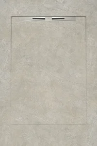 Душевой поддон из керамогранита Aquanit Geometrics Taupe Slope Line 90x135 матовый