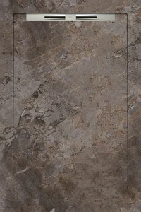 Душевой поддон из керамогранита Aquanit Gusto Taupe Grey Slope Line 80x120 матовый