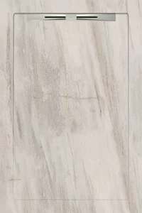 Душевой поддон из керамогранита Aquanit Hill White Slope Line 80x120 матовый