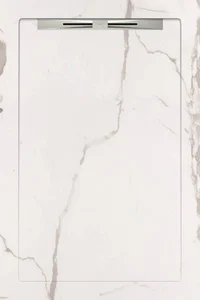 Душевой поддон из керамогранита Aquanit Infinity White Slope Line 80x120 матовый