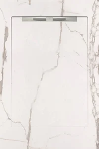 Душевой поддон из керамогранита Aquanit Infinity White Slope Line 90x135 матовый