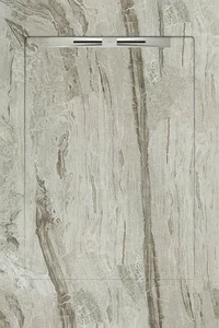 Душевой поддон из керамогранита Aquanit Misto Grey Slope Line 90x135 матовый