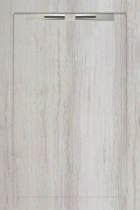Душевой поддон из керамогранита Aquanit Serpegiante White Slope Line 80x120 матовый