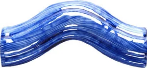 Бордюр Vives Aranjuez Remate Curvo Maqueda Marino 5x20 глянцевый