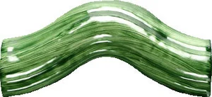 Бордюр Vives Aranjuez Remate Curvo Maqueda Verde 5x20 глянцевый