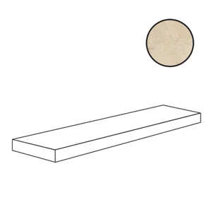 Ступень Ariana Memento Angolare Top Sx Camargue Beige Ant PF60015848 32x120 полированная