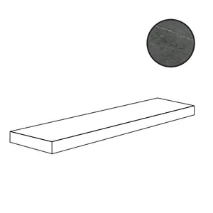 Ступень Ariana Nobile Angolare Top Dx Grey Grafite Lux PF60006331 32x120 лаппатированная