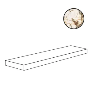 Ступень Ariana Nobile Angolare Top Sx Blanc Du Blanc Lux PF60005773 32x120 полированная