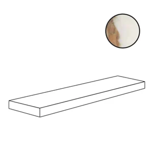 Ступень Ariana Nobile Angolare Top Sx Calacatta Lux PF60009136 32x120 полированная