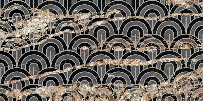 Декоративный элемент Ariana Nobile Dec Ventagli Black Taurus Lux PF60006836 60x120 полированный